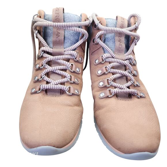 Cole Haan Zero Grand Women's Hiker Boots Size 8.5b Leather Rose Pink W14073 - Picture 3 of 7